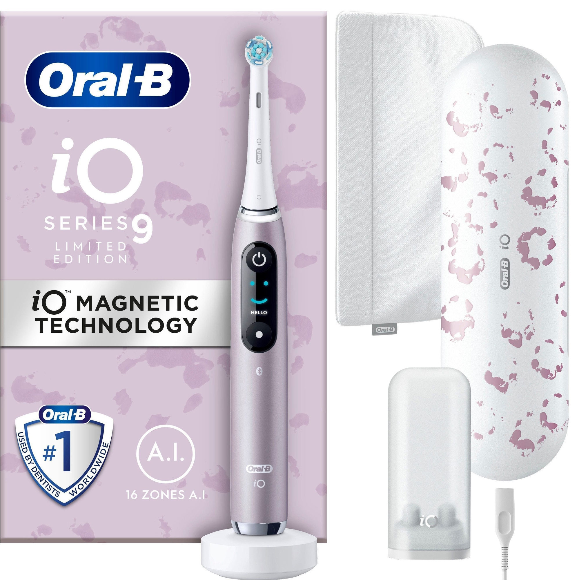 iO 9 begrænset elektrisk tandbørste 431015 (rose quartz) Elgiganten
