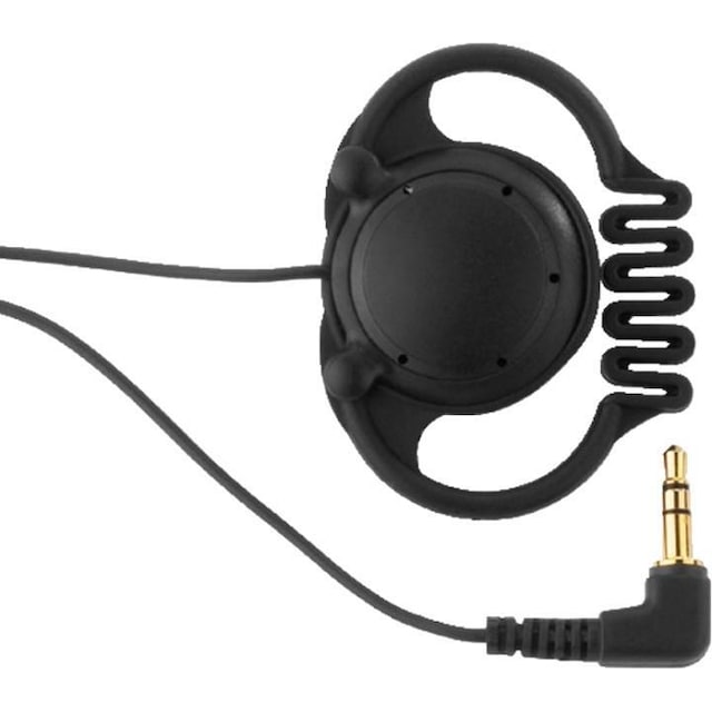 Monacor on-earphone, mono, 3.5 mm, black