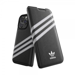 Adidas iPhone 14 Pro Etui 3 Stripes Booklet Case Sort Hvid