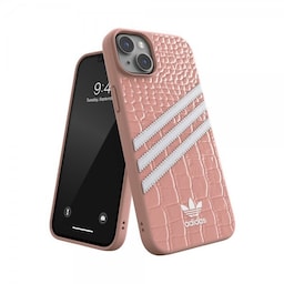 Adidas iPhone 14 Plus Cover 3 Stripes Snap Case Alligator Pink