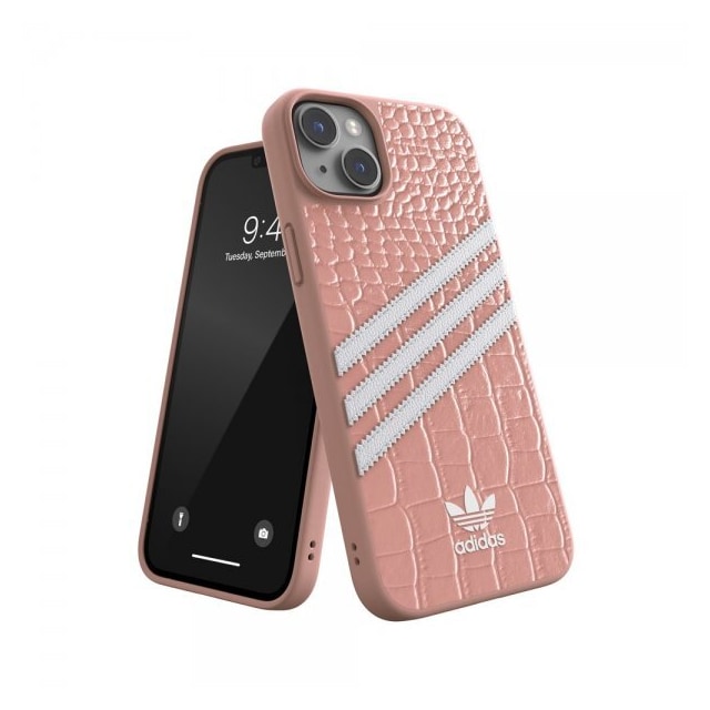 Adidas iPhone 14 Plus Cover 3 Stripes Snap Case Alligator Pink