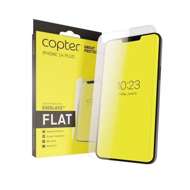 Copter iPhone 14 Plus Skærmbeskytter Exoglass Flat