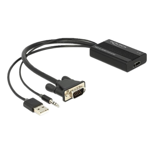 Delock VGA to HDMI Adapter with Audio | Elgiganten