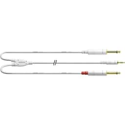 Cordial Audio Adapterkabel [1x Jackstik 3,5 mm - 2x Jackstik 6,3 mm] 1.50 m Hvid