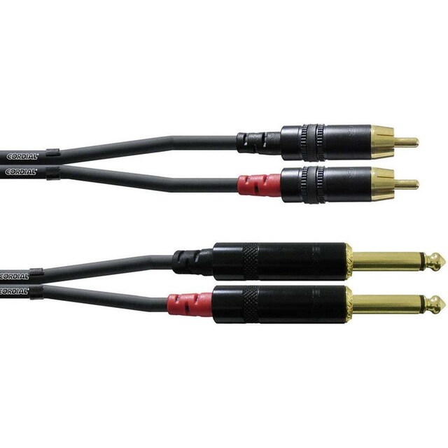 Cordial CFU3PC Audio Adapterkabel [2x Jackstik 6,3 mm -