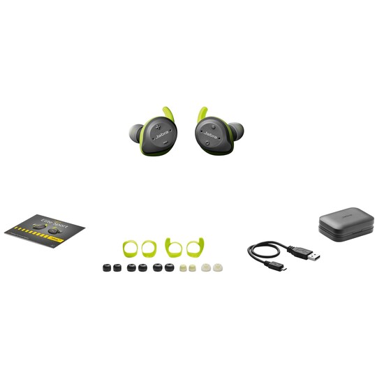 Jabra Elite Sport ægte trådløse hovedtelefoner (lime) | Elgiganten