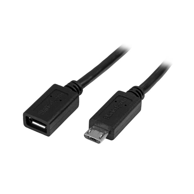 StarTech.com Micro-USB Förlängningskabel - M/F - 0,5 m, 0,5 m, Micro-USB B, Mi