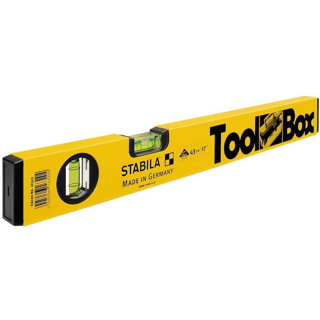 Stabila Toolbox 16320 Vaterpas-letmetal 43 cm 0.5 mm/m