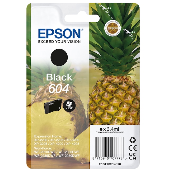 Epson 604 blækpatron (sort)