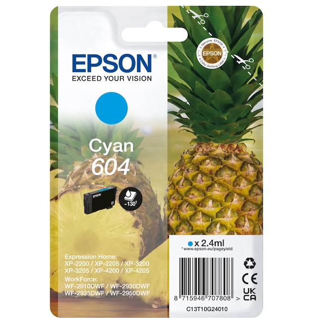 Epson 604 blækpatron (cyan)