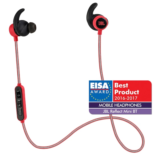 JBL Reflect Mini Bluetooth in-ear hovedtelefoner - rød | Elgiganten