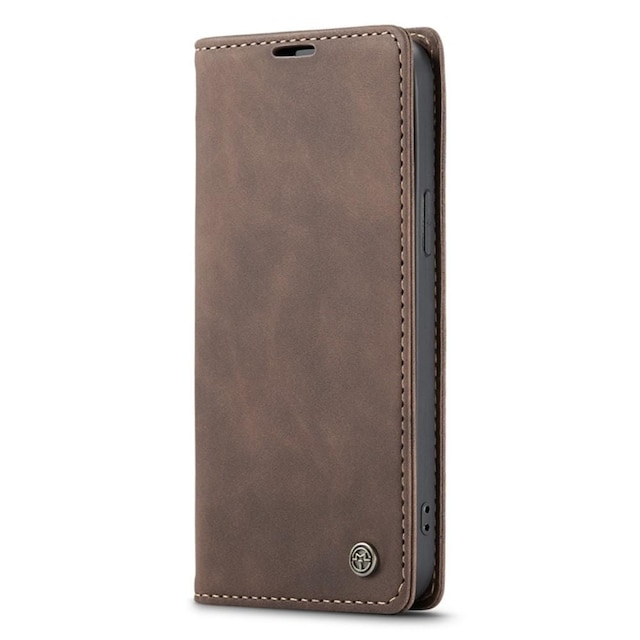 CASEME Retro tegnebog taske til iPhone 14 Plus - Mørkebrun