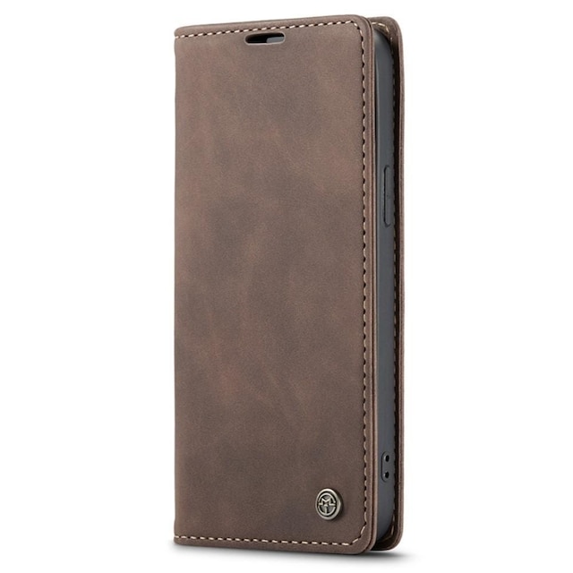 CASEME Retro tegnebog taske til iPhone 14 Pro - Mørkebrun
