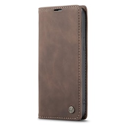 CASEME Retro tegnebog taske til iPhone 14 Pro Max - Mørkebrun