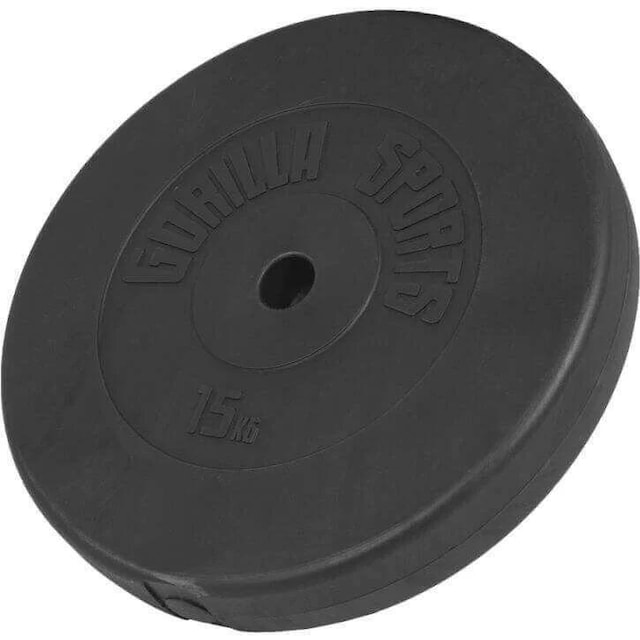 Gorilla Sports Vægtplader BASIC 31mm Cement - 1,25KG-15 KG 15 kg