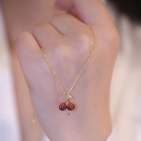 Kirsebær halskæde Guld | Elgiganten