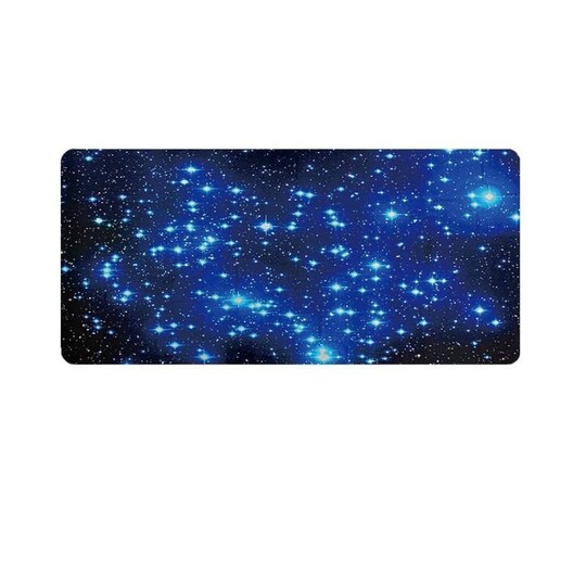 Stor musemåtte med stjernehimmelmønster Sort / Blå 30x80 cm | Elgiganten