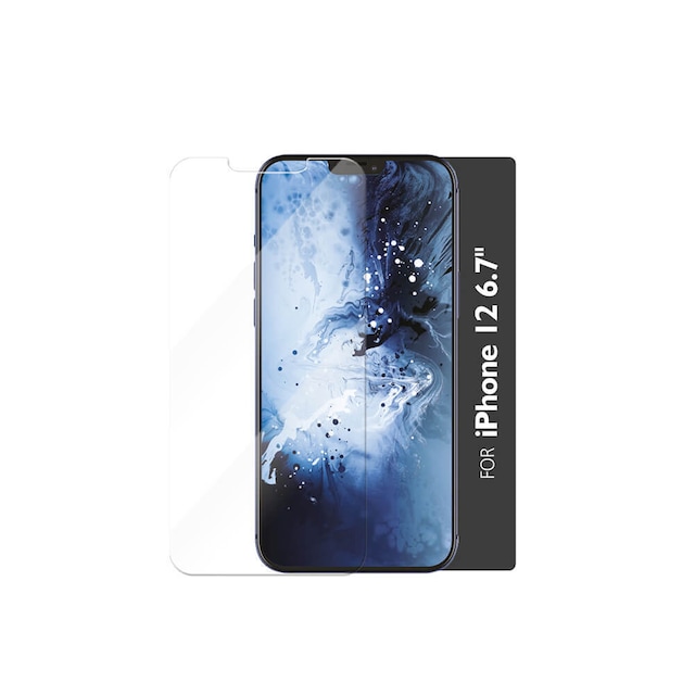 GEAR Hærdet Glas 2.5D Full Cover Klar iPhone 12 Pro Max Incl. Monteringsramme