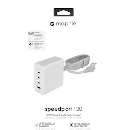 Mophie Speedport 120W GaN vægoplader