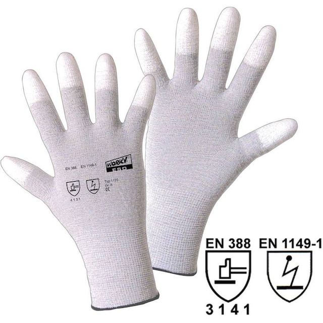 L+D worky ESD TIP 1170-11 Nylon Arbejdshandske