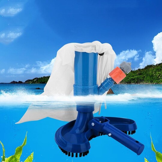 EU støvsuger undervandsrensersæt til pool blå/hvid 5-delt | Elgiganten