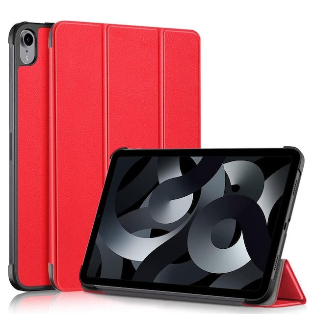 Trifoldet stativetui til iPad 10.9 (2022) Tabletcover - Rød