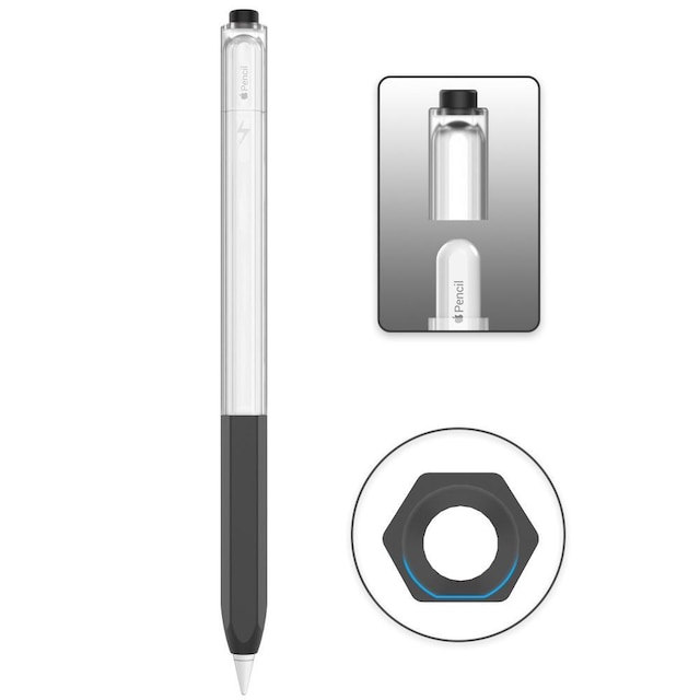 Apple Pencil (2nd Gen) AHASTYLE PT-LC05 Pen Cover Beskyttelseshylster - Sort