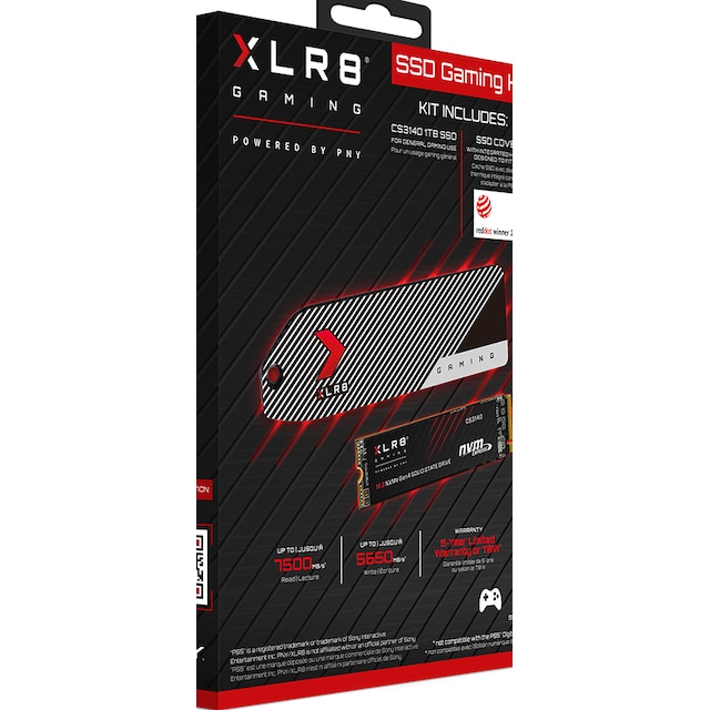 PNY XLR8 SSD Gaming Kit designed to fit PS5™