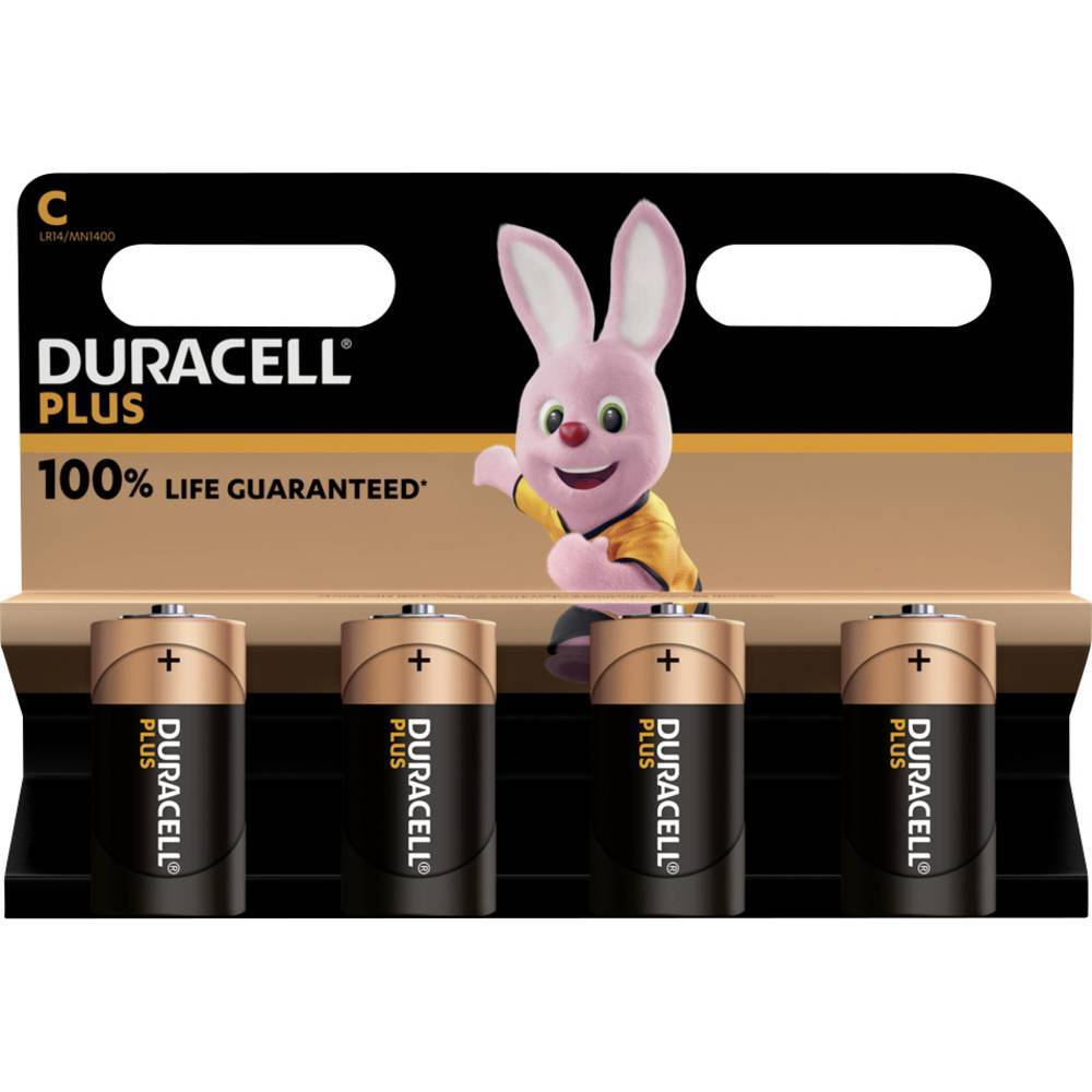 Duracell Plus-C K4 C-batteri R14 4 stk | Elgiganten