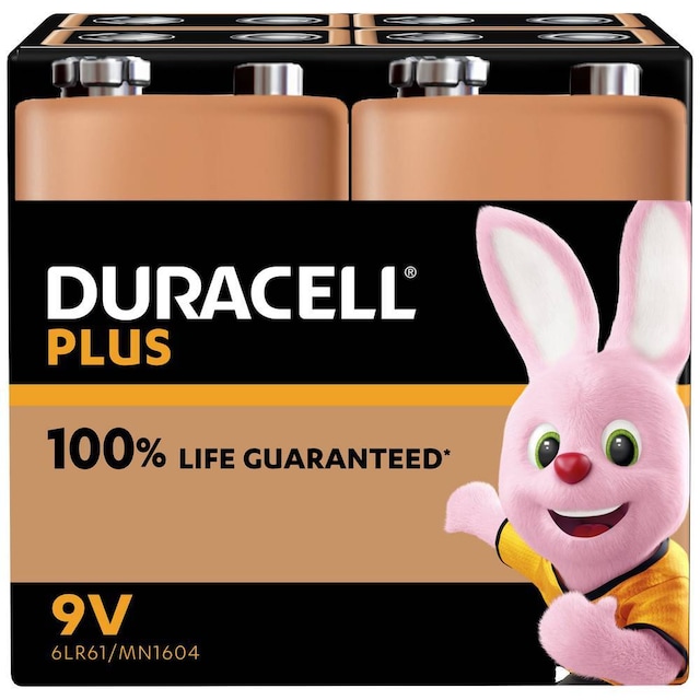 Duracell 142305 9 V-blokbatteri 4 stk