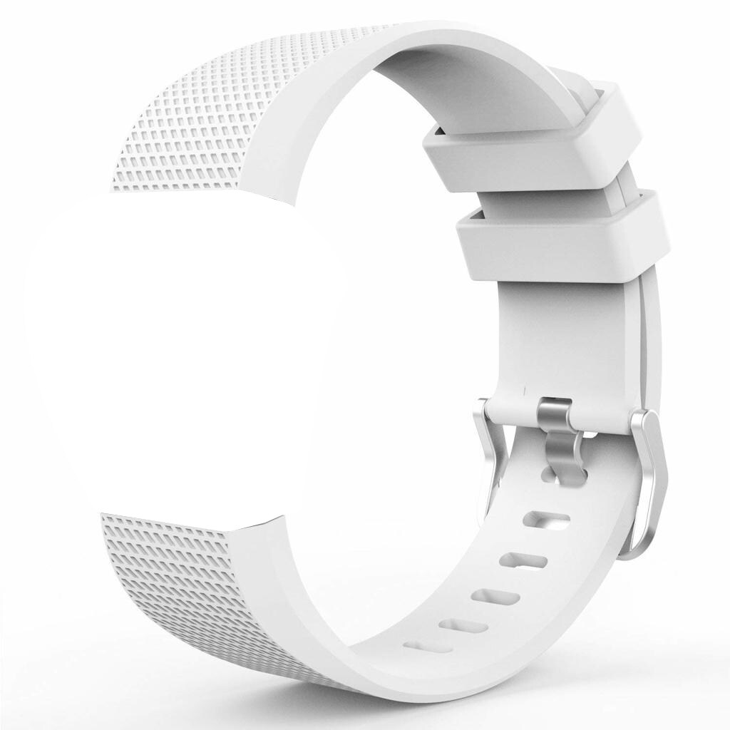 Fitbit Charge 2 armbånd silikone Hvid (L) | Elgiganten