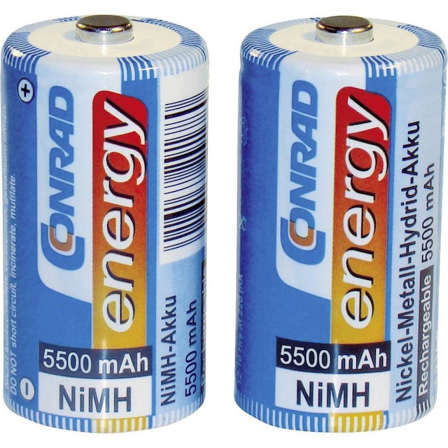 C-batteri R14 Conrad energy HR14 NiMH 1.2 V 5500 mAh 2