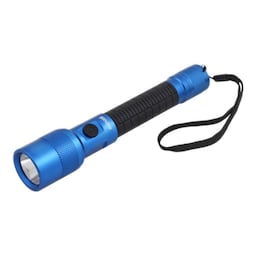 Maxell UV LED flashlight, IP44, aluminum, blue