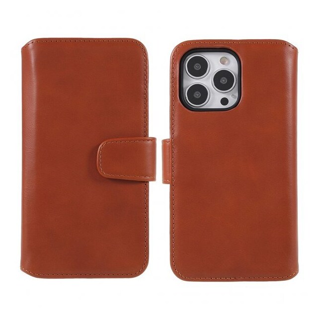 Nordic Covers iPhone 13 Pro Max Etui Essential Leather Maple Brown