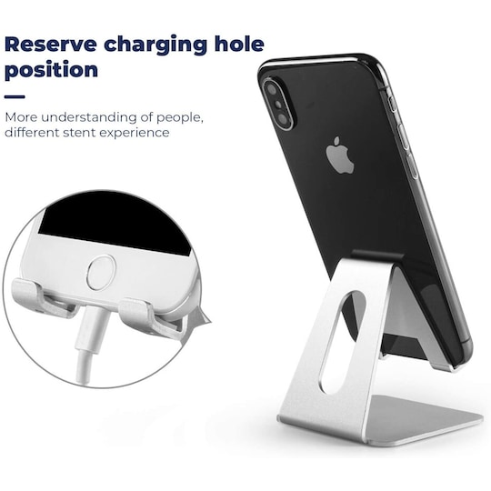NÖRDIC Mobile Holder Aluminium Desktop Stand til mobiltelefon tablet telefon  stativ til iPhone Ipad | Elgiganten