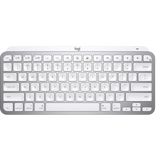 Logitech MX Keys Mini trådløst tastatur til Mac (pale gray) | Elgiganten