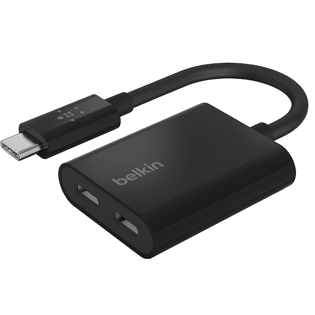 Belkin USB-C lyd- og opladningsadapterkabel (sort)