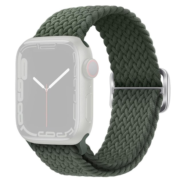 SKALO Flettet Rem Apple Watch 42/44/45/49 mm - Mørkegrøn