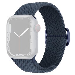 SKALO Flettet Rem Apple Watch 42/44/45/49 mm - Mørkeblå