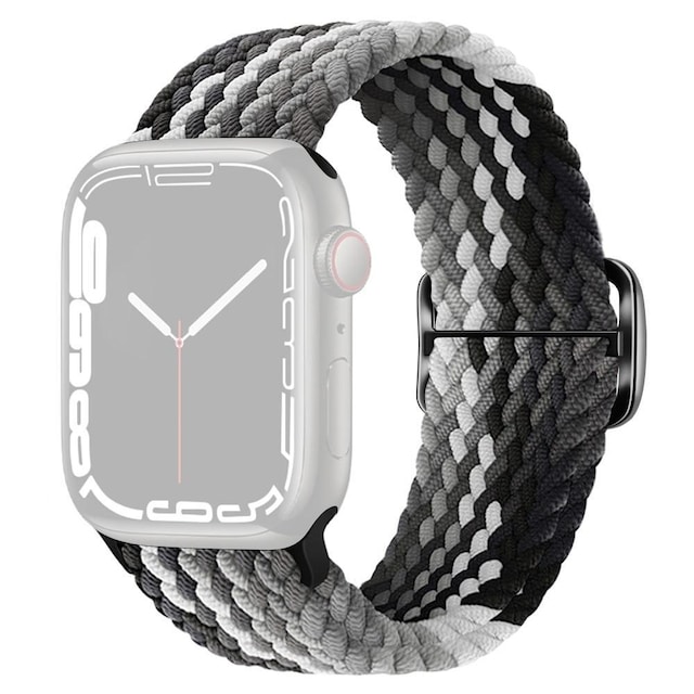 SKALO Flettet Rem Apple Watch 42/44/45/49 mm - Grå-Sort