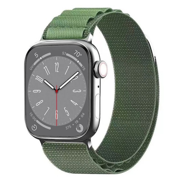 Artic Elastic nylon Armbånd Apple Watch 8 (41mm) - Army