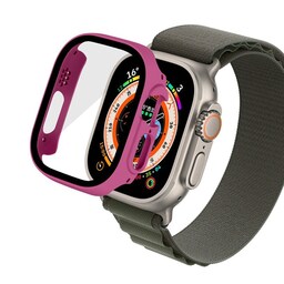 Cover med glasdæksel Apple Watch Ultra (49mm) - Mørk pink