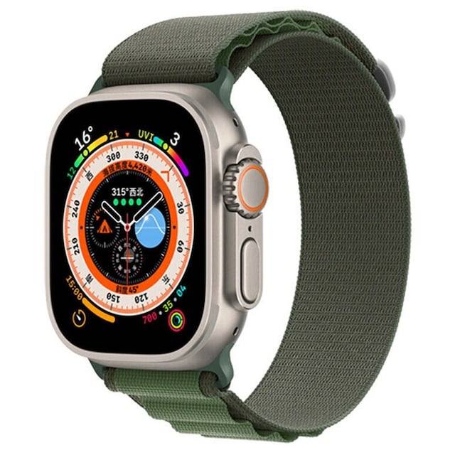 Artic Elastic nylon Armbånd Apple Watch Ultra (49mm) - Army
