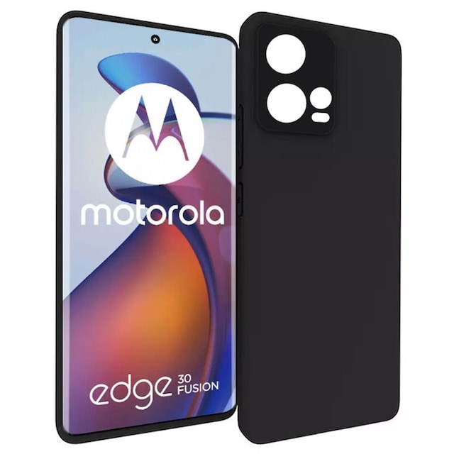 Silikone cover Motorola Edge 30 Fusion  - Sort