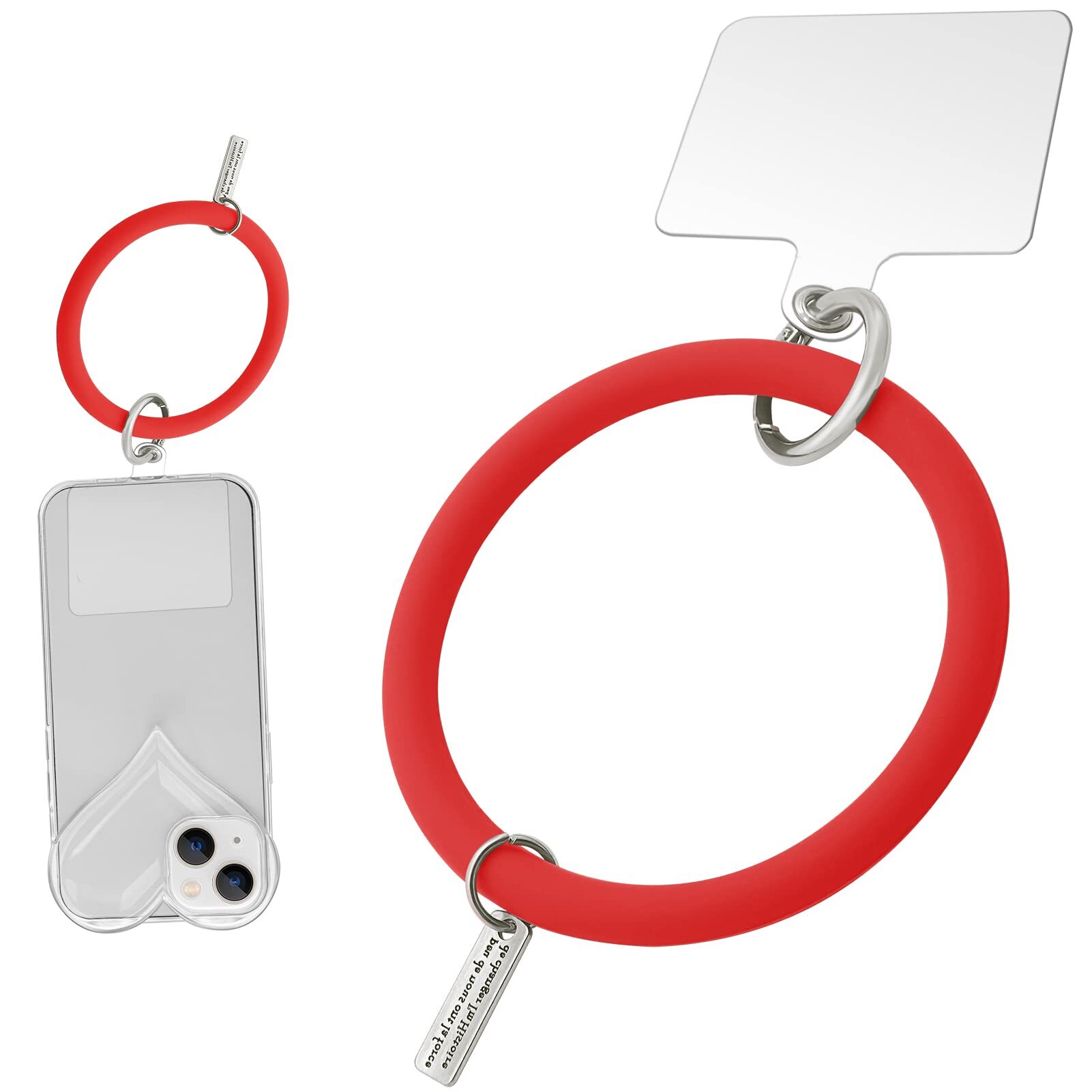 Mobilringholder med nøglering Rød | Elgiganten