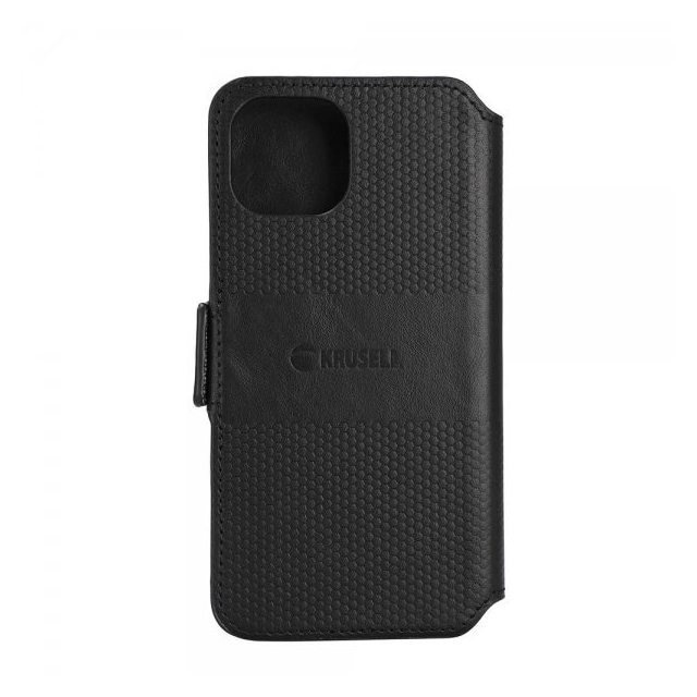 Krusell iPhone 14 Plus Etui Leather PhoneWallet Sort