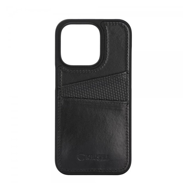 Krusell iPhone 14 Pro Max Cover Leather CardCover Sort