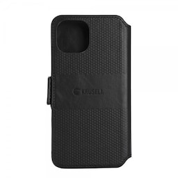 Krusell iPhone 14 Etui Leather PhoneWallet Sort