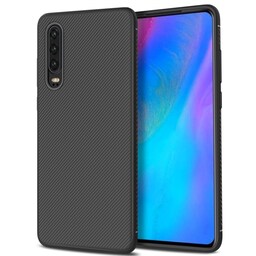 Jazz Twill Texture TPU Cover til Huawei P30 - Sort
