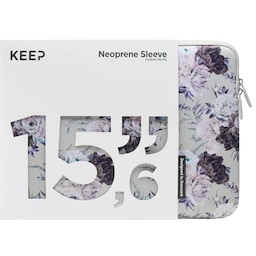 KEEP 15,6" PC neopren-etui (Silver Summer Flower)